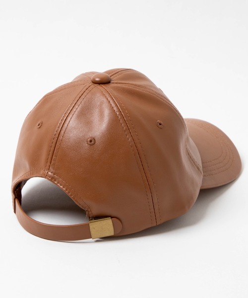 WEGO（ウィゴー）の「WEGO/フェイクレザーキャップ（キャップ・レディース・ブラウン/オフホワイト/ブラック・FREE）」の12枚目の写真