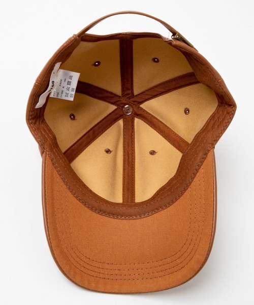 WEGO（ウィゴー）の「WEGO/フェイクレザーキャップ（キャップ・レディース・ブラウン/オフホワイト/ブラック・FREE）」の7枚目の写真