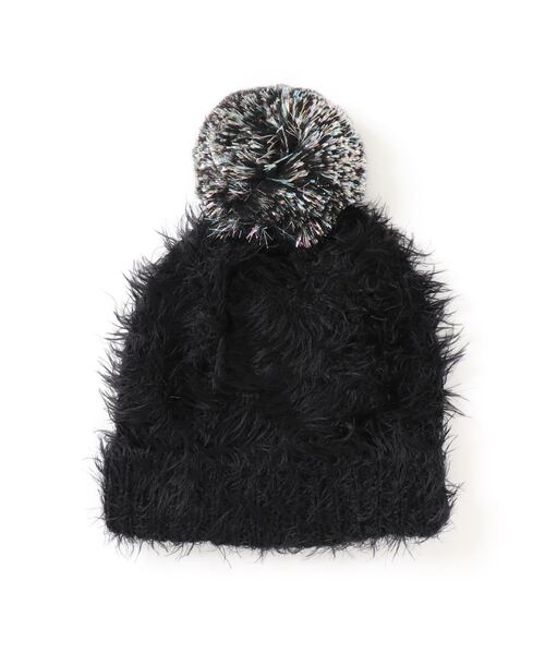 BENETTON (UNITED COLORS OF BENETTON)(ベネトンユナイテッドカラーズオブベネトン)の「キッズカラフルポンポンニット帽・ワッチキャップG(ニットキャップ/ビーニー・キッズ・ブラック/レッド/スモークピンク・SMALL/LARGE)」の6枚目の写真