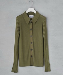 <lautreamont BLEUBLANC>コンパクトリブニットカーディガン≪手洗い可能≫