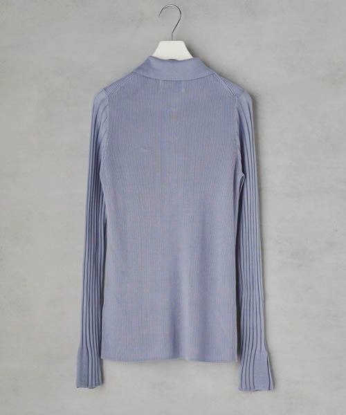 lautreamont BLEUBLANC（ロートレアモンブルーブラン）の「<lautreamont BLEUBLANC>コンパクトリブニットカーディガン≪手洗い可能≫（ニット/セーター・レディース・オフホワイト/カーキ/ブルー・9号）」の6枚目の写真