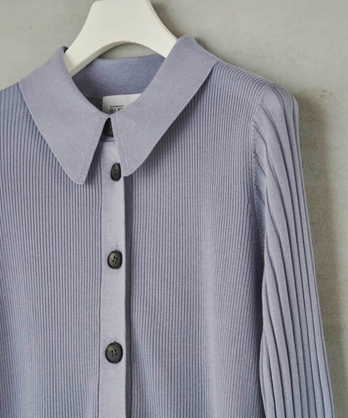 lautreamont BLEUBLANC（ロートレアモンブルーブラン）の「<lautreamont BLEUBLANC>コンパクトリブニットカーディガン≪手洗い可能≫（ニット/セーター・レディース・オフホワイト/カーキ/ブルー・9号）」の9枚目の写真