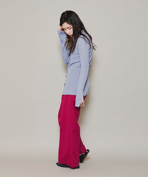 lautreamont BLEUBLANC（ロートレアモンブルーブラン）の「<lautreamont BLEUBLANC>コンパクトリブニットカーディガン≪手洗い可能≫（ニット/セーター・レディース・オフホワイト/カーキ/ブルー・9号）」の7枚目の写真