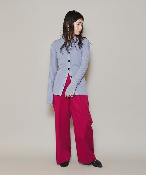 lautreamont BLEUBLANC（ロートレアモンブルーブラン）の「<lautreamont BLEUBLANC>コンパクトリブニットカーディガン≪手洗い可能≫（ニット/セーター・レディース・オフホワイト/カーキ/ブルー・9号）」の10枚目の写真