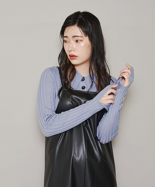 lautreamont BLEUBLANC（ロートレアモンブルーブラン）の「<lautreamont BLEUBLANC>コンパクトリブニットカーディガン≪手洗い可能≫（ニット/セーター・レディース・オフホワイト/カーキ/ブルー・9号）」の8枚目の写真