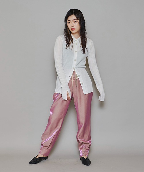 lautreamont BLEUBLANC（ロートレアモンブルーブラン）の「<lautreamont BLEUBLANC>コンパクトリブニットカーディガン≪手洗い可能≫（ニット/セーター・レディース・オフホワイト/カーキ/ブルー・9号）」の14枚目の写真