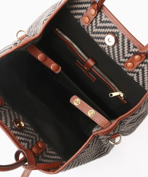 Spick & Span（スピックアンドスパン）の「【MICA DELLA VALLE】 ヘリンボーントート（トートバッグ・レディース・チャコールグレー・FREE）」の9枚目の写真