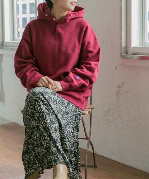 Champion(チャンピオン)の「『一部WEB限定カラー/サイズ』『別注』Champion×DOORS RWフーディ(パーカー・メンズ・グレー/ブルー系その他/ベージュ/バーガンディー/ブラック・MEDIUM/X-LARGE/LARGE)」の6枚目の写真