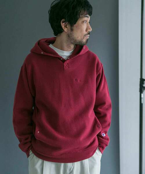 Champion(チャンピオン)の「『一部WEB限定カラー/サイズ』『別注』Champion×DOORS RWフーディ(パーカー・メンズ・グレー/ブルー系その他/ベージュ/バーガンディー/ブラック・MEDIUM/X-LARGE/LARGE)」の15枚目の写真