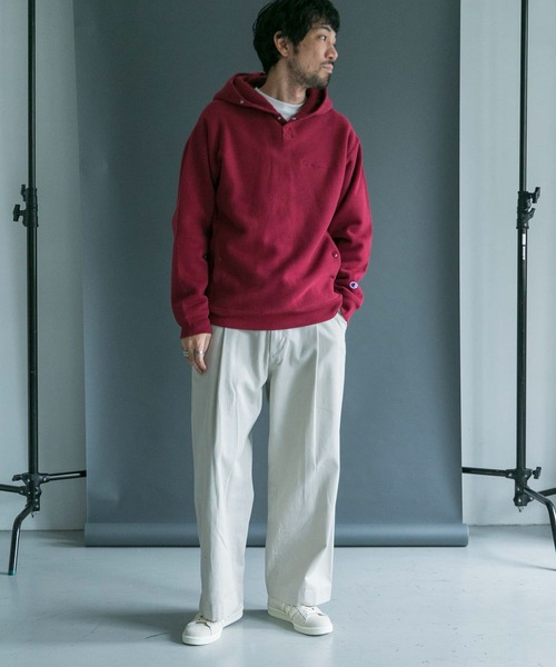 Champion(チャンピオン)の「『一部WEB限定カラー/サイズ』『別注』Champion×DOORS RWフーディ(パーカー・メンズ・グレー/ブルー系その他/ベージュ/バーガンディー/ブラック・MEDIUM/X-LARGE/LARGE)」の18枚目の写真