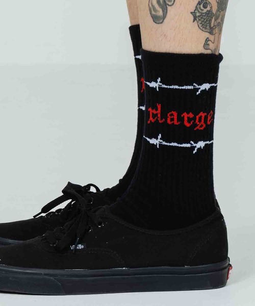 XLARGE（エクストララージ）の「BARBED WIRE SOCKS（ソックス/靴下・メンズ・ホワイト/ブラック/ネイビー・ONE SIZE）」の2枚目の写真