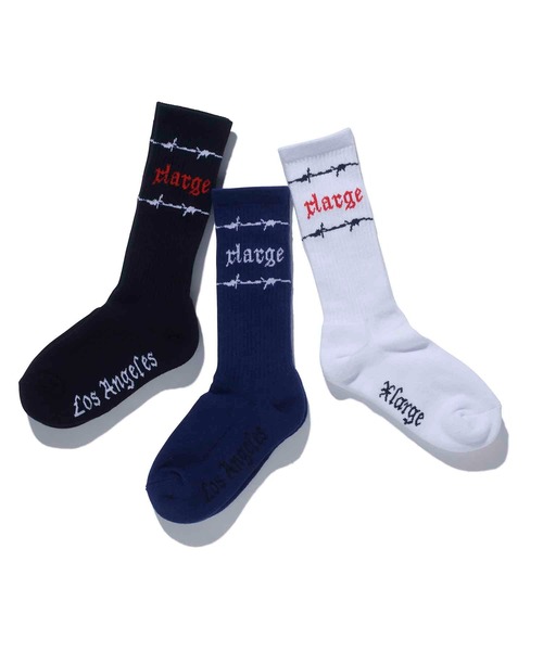 XLARGE（エクストララージ）の「BARBED WIRE SOCKS（ソックス/靴下・メンズ・ホワイト/ブラック/ネイビー・ONE SIZE）」の15枚目の写真
