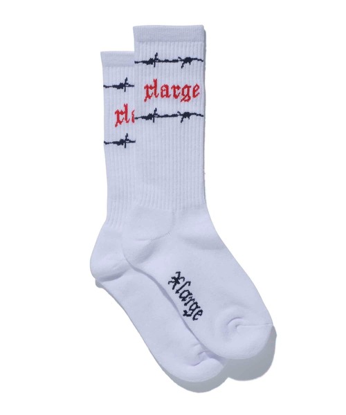 XLARGE（エクストララージ）の「BARBED WIRE SOCKS（ソックス/靴下・メンズ・ホワイト/ブラック/ネイビー・ONE SIZE）」の9枚目の写真