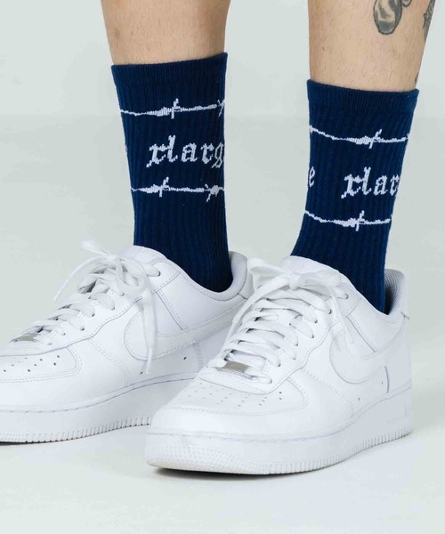 XLARGE（エクストララージ）の「BARBED WIRE SOCKS（ソックス/靴下・メンズ・ホワイト/ブラック/ネイビー・ONE SIZE）」の5枚目の写真