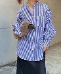 DouDou | 【WEB限定】ストライプシャツ(シャツ/ブラウス)