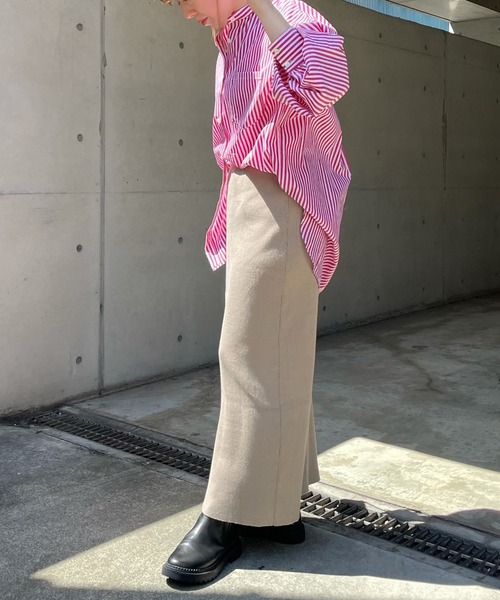 DouDou（ドゥドゥ）の「【WEB限定】ストライプシャツ（シャツ/ブラウス・レディース・ネイビー/グリーン/ピンク・FREE）」の21枚目の写真