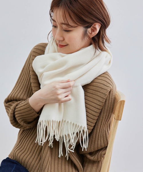 ROPE' PICNIC(ロペピクニック)の「カラーソリッドストール(ストール/ショール・レディース・ブラック/ベージュ/ダークパープル/グリーン系その他/オレンジ系その他/キナリ・FREE)」の2枚目の写真