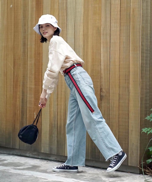 Dickies（ディッキーズ）の「【DICKIES/ディッキーズ】ストリートスタイルのワンポイントにマストアイテム 2ライン ロング丈 シンプル ガチャベルト GIベルト（ベルト・メンズ・ホワイト/ブラック/ネイビー/レッド/カーキ/イエロー・FREE）」の20枚目の写真