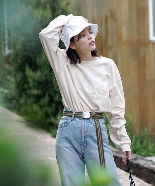 Dickies（ディッキーズ）の「【DICKIES/ディッキーズ】ストリートスタイルのワンポイントにマストアイテム 2ライン ロング丈 シンプル ガチャベルト GIベルト（ベルト・メンズ・ホワイト/ブラック/ネイビー/レッド/カーキ/イエロー・FREE）」の8枚目の写真