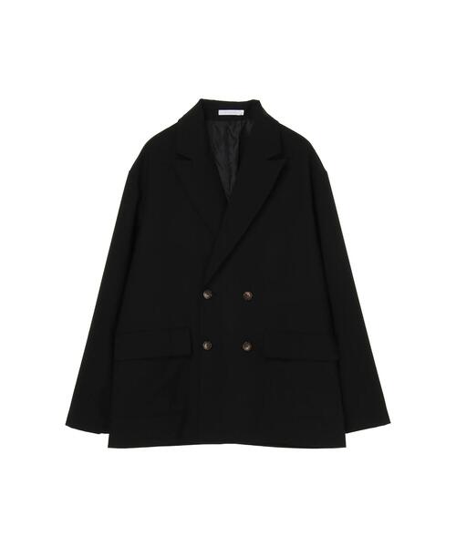 koe（コエ）の「ポリトロダブルジャケット*（ブルゾン・レディース・ブラック/ライトグレー/ライトベージュ・S/L/M）」の5枚目の写真