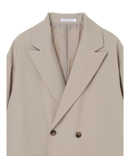 koe（コエ）の「ポリトロダブルジャケット*（ブルゾン・レディース・ブラック/ライトグレー/ライトベージュ・S/L/M）」の9枚目の写真