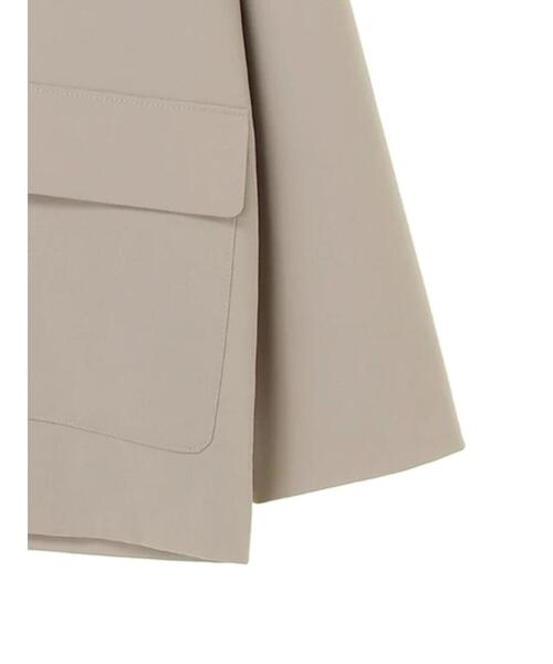 koe（コエ）の「ポリトロダブルジャケット*（ブルゾン・レディース・ブラック/ライトグレー/ライトベージュ・S/L/M）」の10枚目の写真