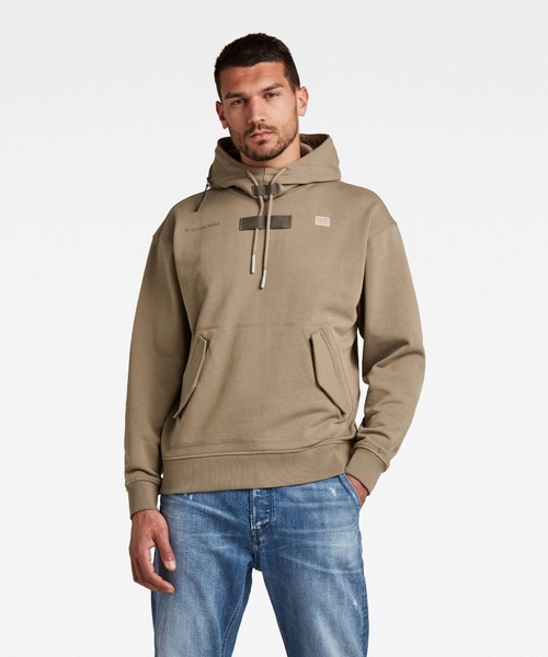 G-STAR（ジースター）の「POCKET DETAIL LOOSE HOODED SWEATER/パーカー（パーカー・メンズ・ダークグレー/グリーン系その他/ダークブルー・SMALL/MEDIUM/X-LARGE/X-SMALL/LARGE）」の3枚目の写真