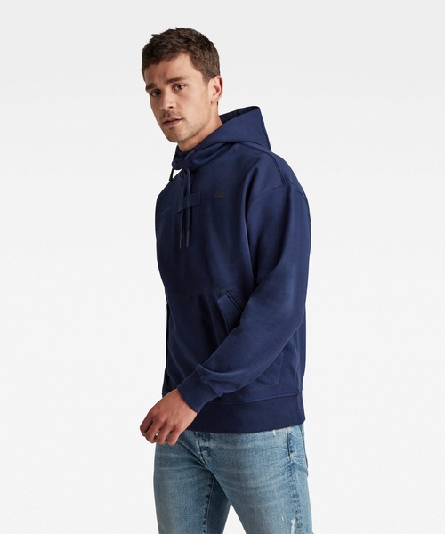 G-STAR（ジースター）の「POCKET DETAIL LOOSE HOODED SWEATER/パーカー（パーカー・メンズ・ダークグレー/グリーン系その他/ダークブルー・SMALL/MEDIUM/X-LARGE/X-SMALL/LARGE）」の14枚目の写真