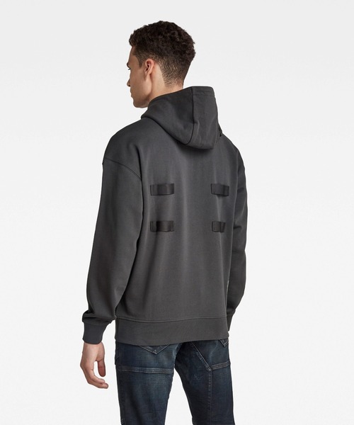 G-STAR（ジースター）の「POCKET DETAIL LOOSE HOODED SWEATER/パーカー（パーカー・メンズ・ダークグレー/グリーン系その他/ダークブルー・SMALL/MEDIUM/X-LARGE/X-SMALL/LARGE）」の5枚目の写真