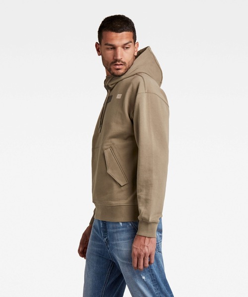 G-STAR（ジースター）の「POCKET DETAIL LOOSE HOODED SWEATER/パーカー（パーカー・メンズ・ダークグレー/グリーン系その他/ダークブルー・SMALL/MEDIUM/X-LARGE/X-SMALL/LARGE）」の9枚目の写真