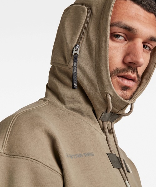 G-STAR（ジースター）の「POCKET DETAIL LOOSE HOODED SWEATER/パーカー（パーカー・メンズ・ダークグレー/グリーン系その他/ダークブルー・SMALL/MEDIUM/X-LARGE/X-SMALL/LARGE）」の11枚目の写真