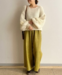 BEARDSLEY | ウエストリブループチェックパンツ(その他パンツ)