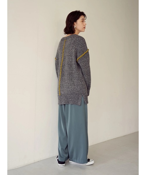 Editt by YECCA VECCA(エディットバイイェッカヴェッカ)の「タックワイドパンツ*(その他パンツ・レディース・ベージュ/ブラック/グリーン・FREE)」の8枚目の写真