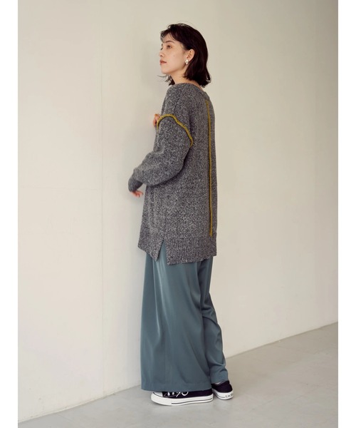 Editt by YECCA VECCA(エディットバイイェッカヴェッカ)の「タックワイドパンツ*(その他パンツ・レディース・ベージュ/ブラック/グリーン・FREE)」の20枚目の写真