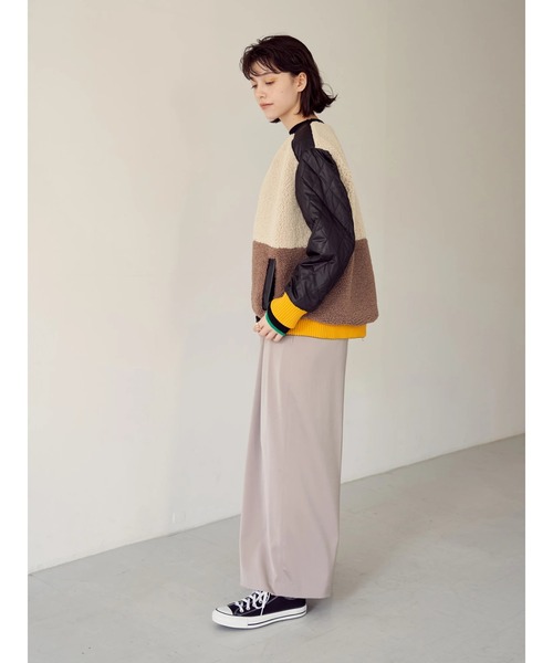 Editt by YECCA VECCA(エディットバイイェッカヴェッカ)の「タックワイドパンツ*(その他パンツ・レディース・ベージュ/ブラック/グリーン・FREE)」の9枚目の写真