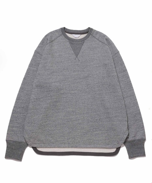 ADAM ET ROPE'（アダムエロペ）の「メランジテリー ラウンドヘム クルーネックスウェット（スウェット・メンズ・ホワイト系その他5/グレー・M/L）」の7枚目の写真