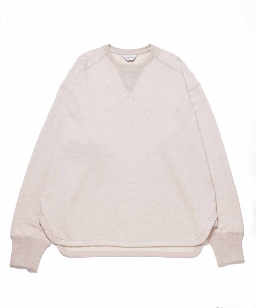 ADAM ET ROPE'（アダムエロペ）の「メランジテリー ラウンドヘム クルーネックスウェット（スウェット・メンズ・ホワイト系その他5/グレー・M/L）」の10枚目の写真