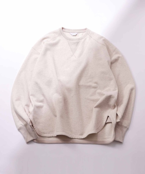 ADAM ET ROPE'（アダムエロペ）の「メランジテリー ラウンドヘム クルーネックスウェット（スウェット・メンズ・ホワイト系その他5/グレー・M/L）」の13枚目の写真