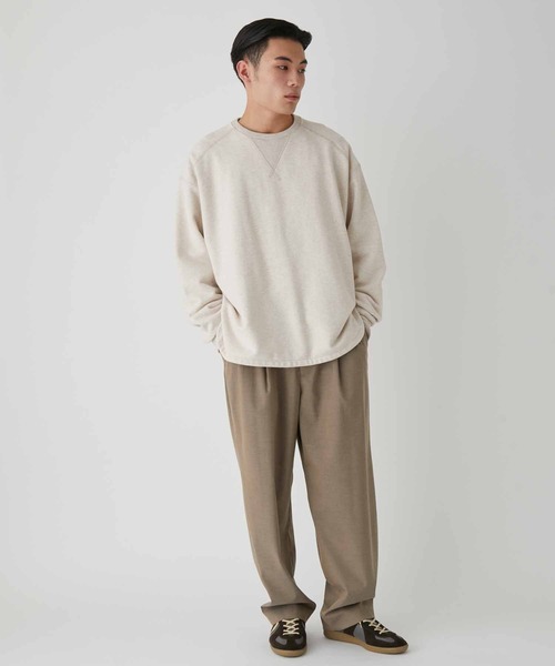 ADAM ET ROPE'（アダムエロペ）の「メランジテリー ラウンドヘム クルーネックスウェット（スウェット・メンズ・ホワイト系その他5/グレー・M/L）」の14枚目の写真