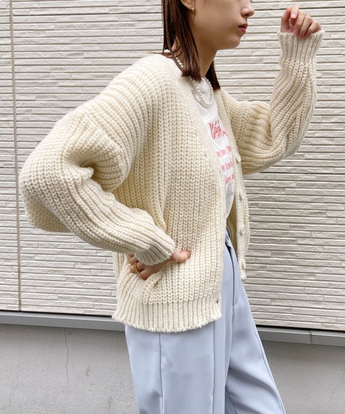 45R Badou-R チャンキーニットカーディガン 45R BADOU-R チャンキーニットカーディガン