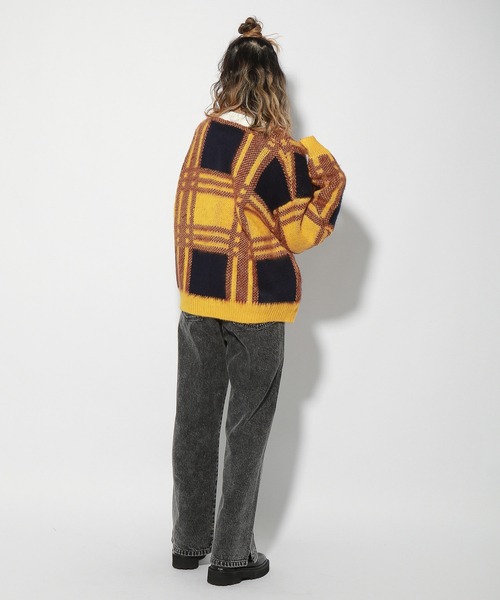 PBLIM（ページボーイリム）の「【PAGEBOYLIM】チェックシャギーカーデ（カーディガン/ボレロ・レディース・ネイビー系/イエロー系その他・FREE）」の10枚目の写真