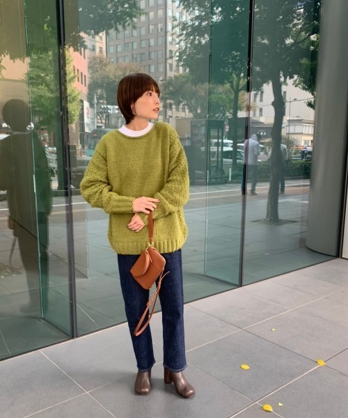 rem closet（レムクローゼット）の「バスケットモールニット（ニット/セーター・レディース・チャコールグレー/アイボリー/オリーブ・S）」の19枚目の写真