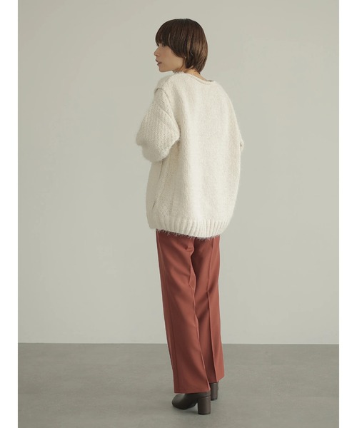 rem closet（レムクローゼット）の「バスケットモールニット（ニット/セーター・レディース・チャコールグレー/アイボリー/オリーブ・S）」の16枚目の写真