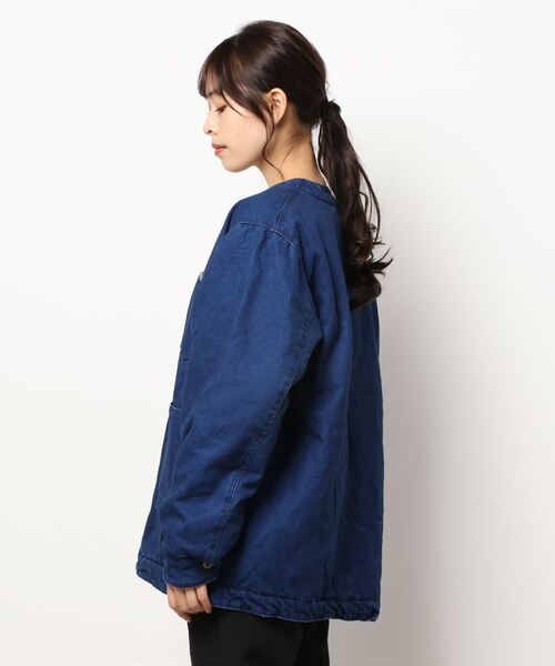 OLD BETTY'S（オールドベティーズ）の「Indigo Duck×Boa Engineer Jacket（デニムジャケット・レディース・インディゴブルー・FREE）」の4枚目の写真