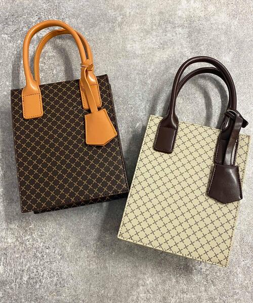 INGNI（イング）の「モノグラムスクエアショルダーBAG（トートバッグ・レディース・ブラウン/アイボリー・ONE SIZE）」の8枚目の写真