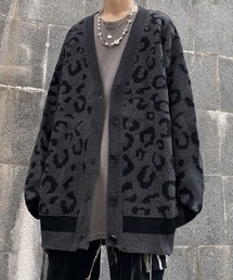 ルーズ レオパード カーディガン