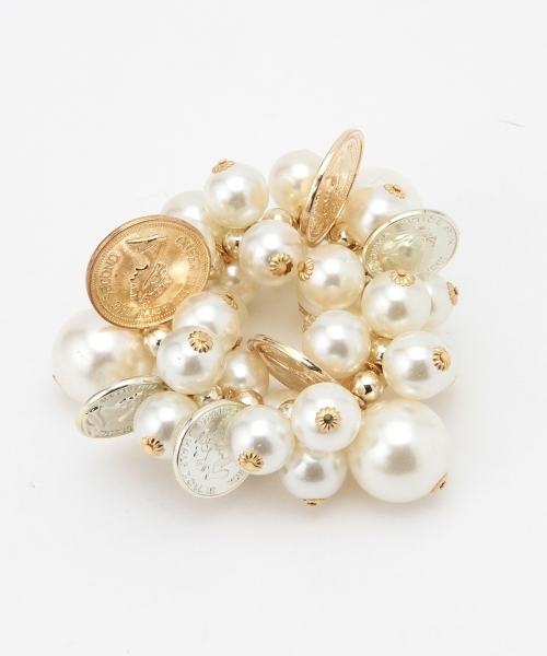 Ray BEAMS（レイビームス）の「MARINA FOSSATI / パール&コイン ブレスレット（ブレスレット・レディース・ホワイト・ONE SIZE）」の5枚目の写真