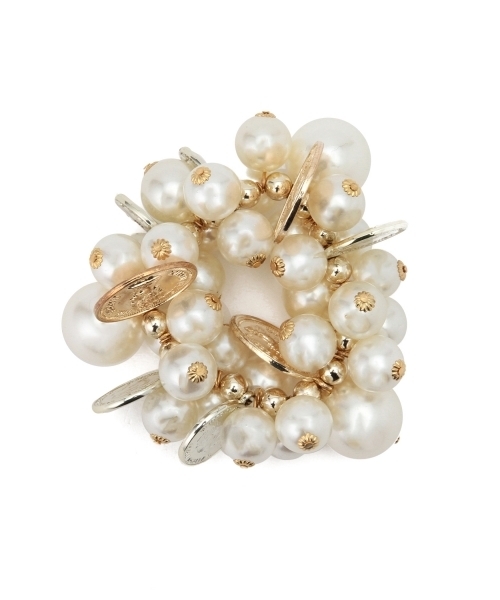 Ray BEAMS（レイビームス）の「MARINA FOSSATI / パール&コイン ブレスレット（ブレスレット・レディース・ホワイト・ONE SIZE）」の8枚目の写真