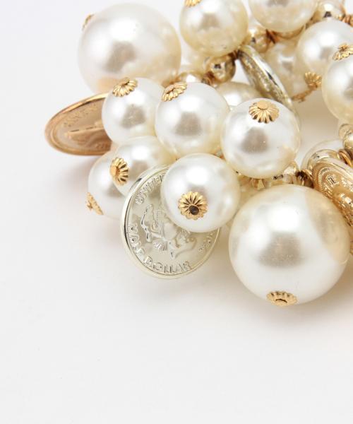 Ray BEAMS（レイビームス）の「MARINA FOSSATI / パール&コイン ブレスレット（ブレスレット・レディース・ホワイト・ONE SIZE）」の3枚目の写真