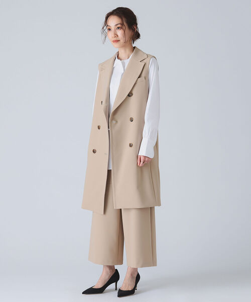 Room no.8（ルームエイト）の「ROOM NO.8 / ダブルクロス ワイドパンツ（その他パンツ・レディース・ベージュ・1/2）」の4枚目の写真